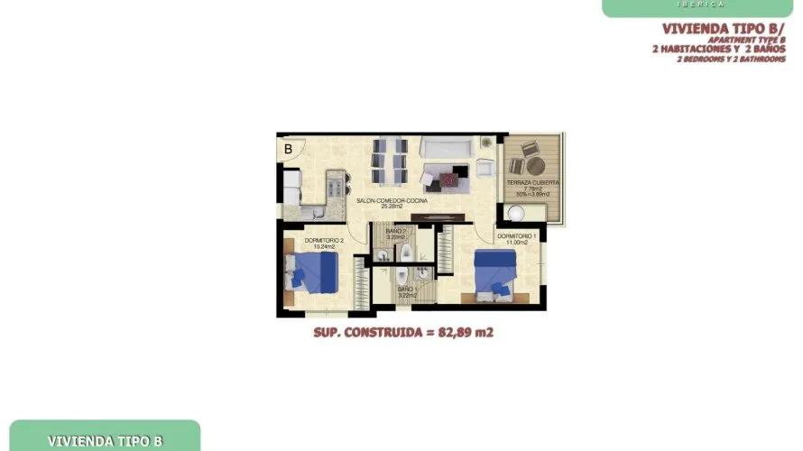Apartamento de 2 dormitorios en Torrevieja, España No. 221 № 4