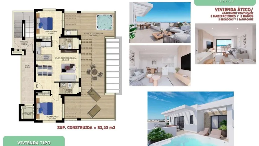 Apartment de 2 chambres à Torrevieja, Spain No. 221 № 6